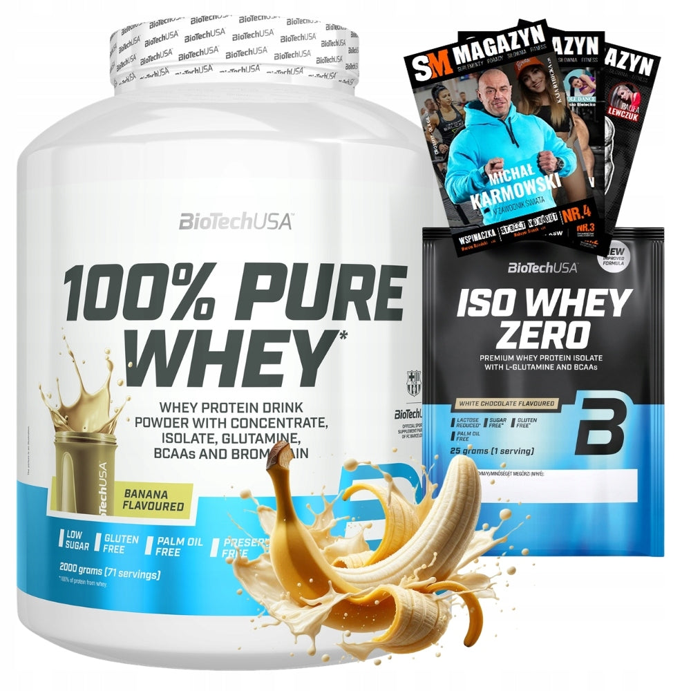 BIOTECH 100% PURE WHEY 2000 g PROTEIN WHEY + BIOTECH ISO WHEY ZERO