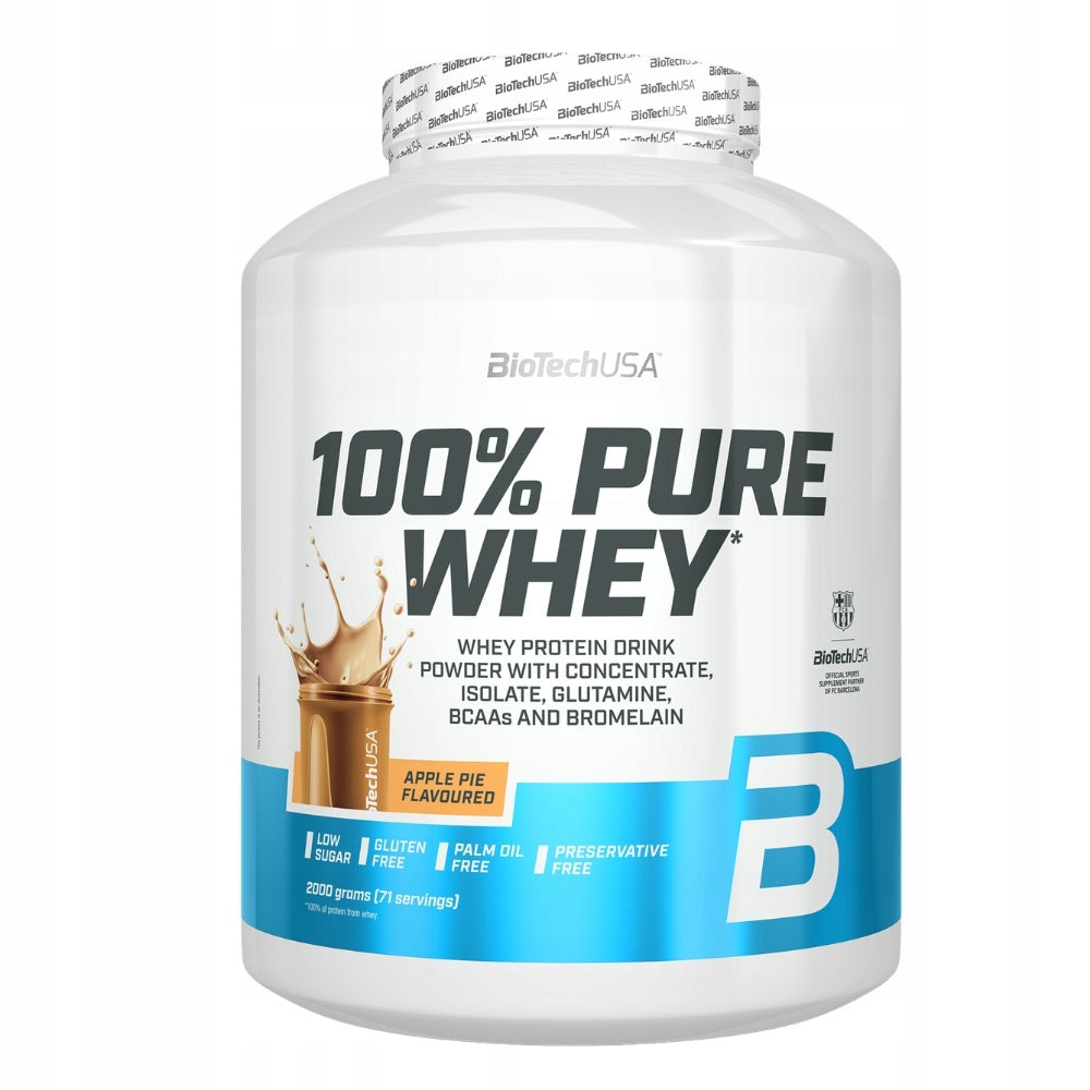 BIOTECH 100% PURE WHEY 2000 g PROTEIN WPC PROTEIN SUPPLEMENT MASS STRENGTH Expiration date at least six months from the date of purchase