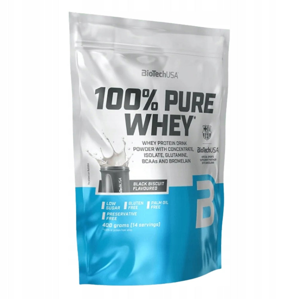 BIOTECH 100% PURE WHEY 400 g MUSCLE MASS HEALTHY BONES AMINO ACIDS Expiration date at least six months from the date of purchase