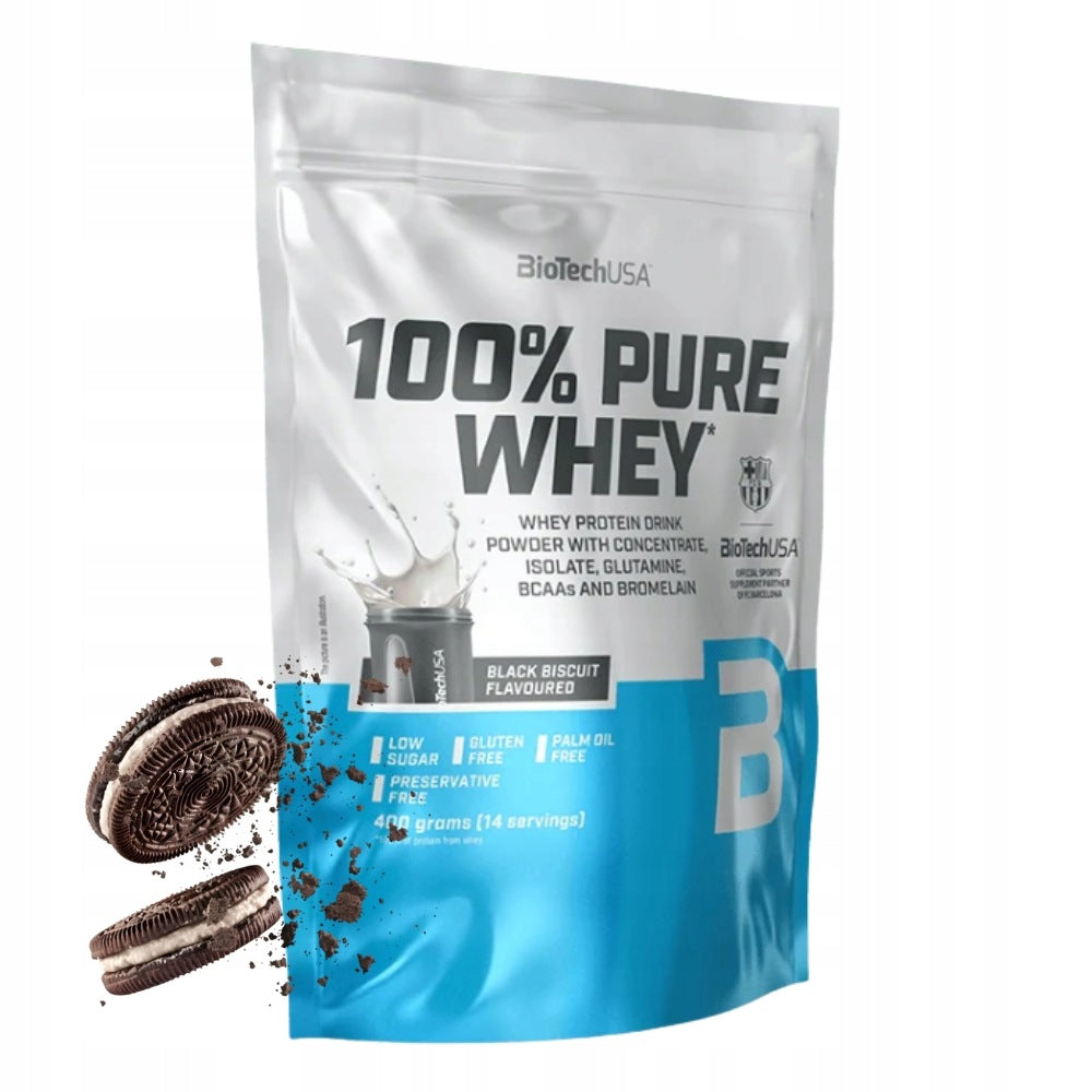 BIOTECH 100% PURE WHEY 400 g MUSCLE MASS HEALTHY BONES AMINO ACIDS