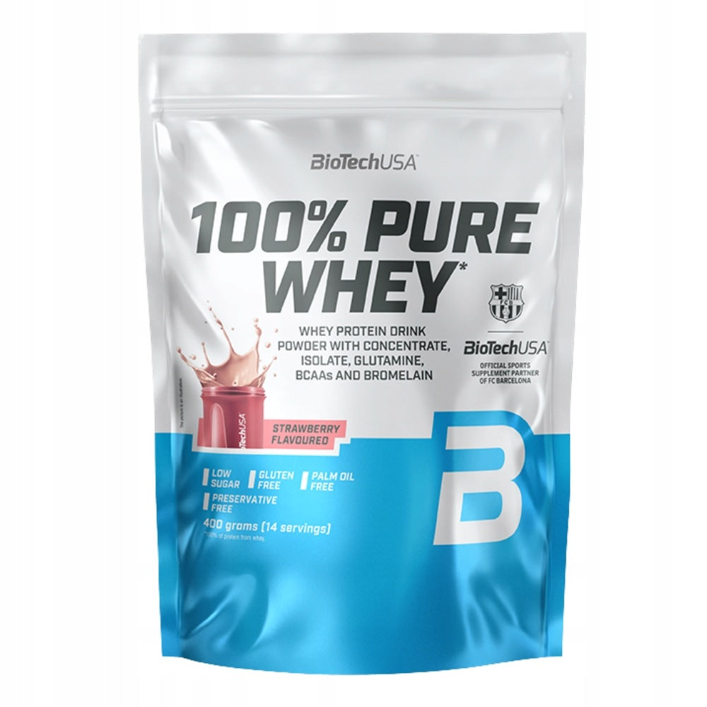 BIOTECH 100% PURE WHEY 400 g PROTEIN SUPPLEMENT ISOLATE WPI WPC MUSCLE MASS Expiration date at least six months from the date of purchase