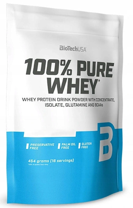 BIOTECH 100% PURE WHEY 454 g WHEY ISOLATE WPI WPC TRAINING MUSCLE MASS Packaging status original