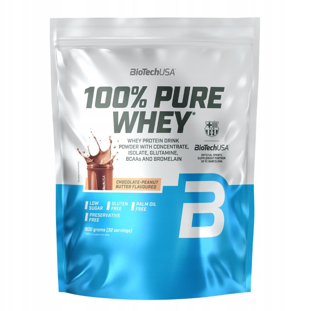BIOTECH 100% PURE WHEY 900 g PROTEIN SUPPLEMENT MUSCLE MASS ENDURANCE Expiration date at least six months from the date of purchase
