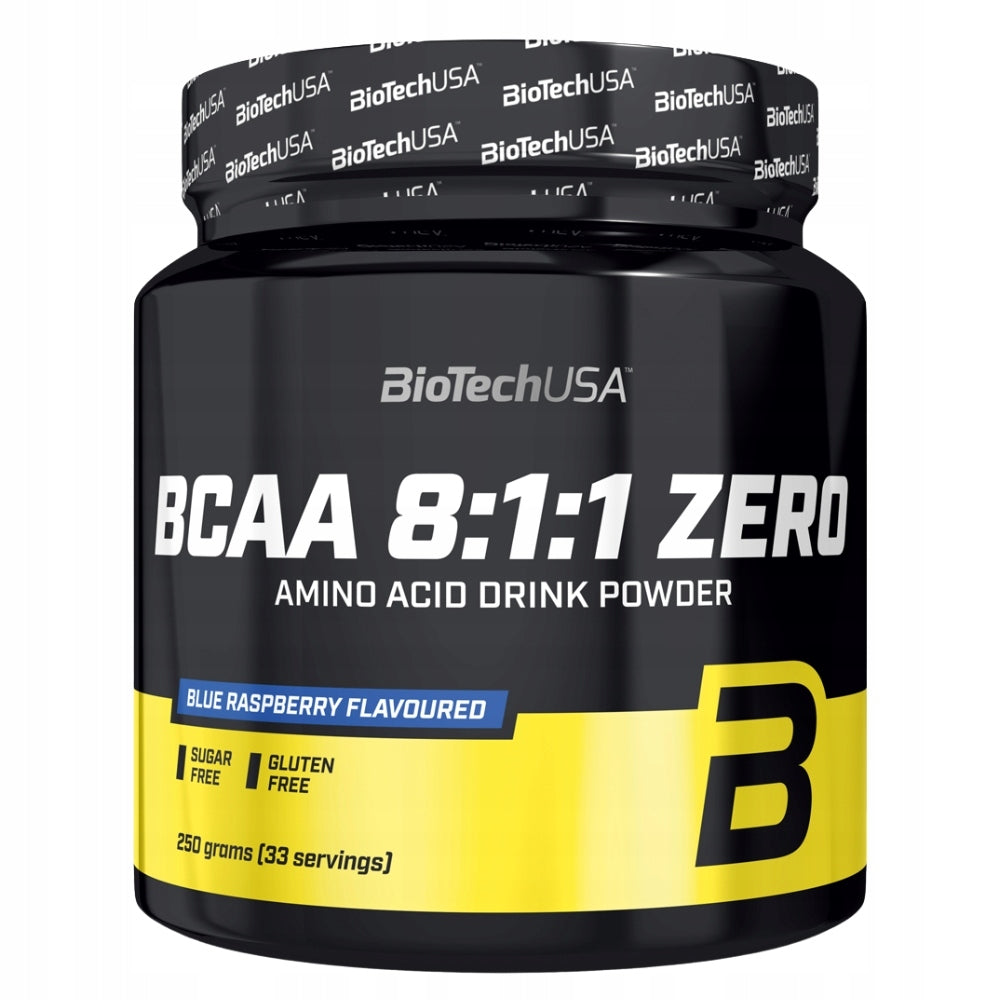 BIOTECH BCAA 8:1:1 ZERO 250 g OMEGA 3 AMINO ACIDS REGENERATION MASS STRENGTH Expiration date at least six months from the date of purchase