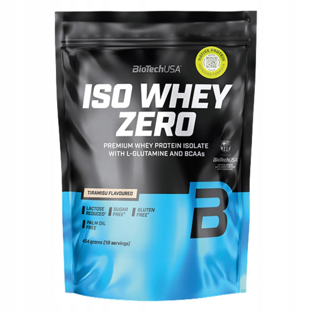 BIOTECH ISO WHEY ZERO 454g ISOLATE PROTEIN MASS AND REGENERATION, GLUTEN FREE Expiration date at least six months from the date of purchase