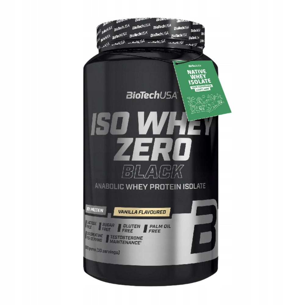 BIOTECH ISO WHEY ZERO BLACK 908g BCAA ISOLATE WHEY PROTEIN CREATINE ZINC Expiration date at least six months from the date of purchase