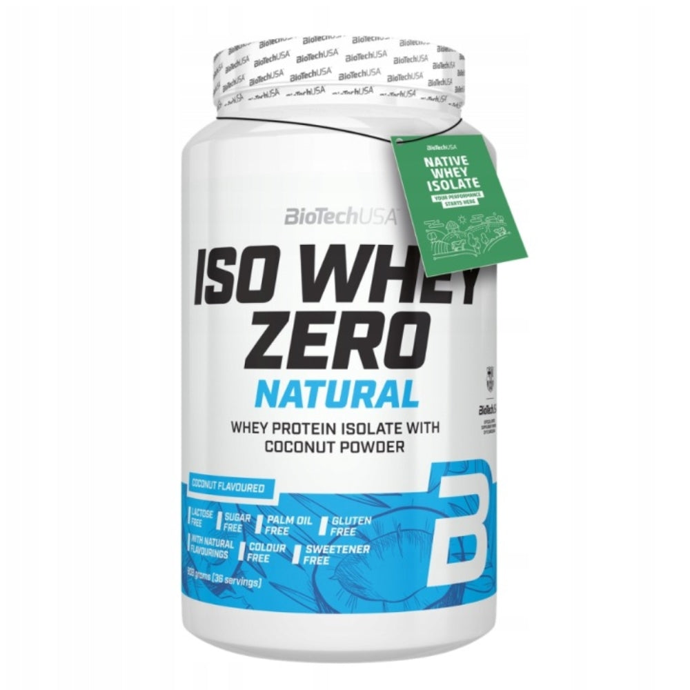 BIOTECH ISO WHEY ZERO NATURAL 908g PROTEIN SUPPLEMENT MUSCLE MASS Expiration date at least six months from the date of purchase