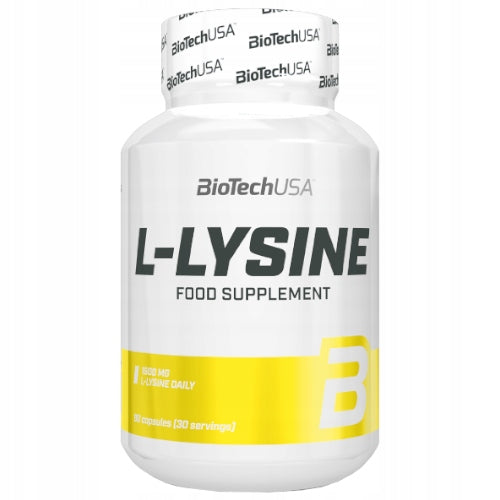 BIOTECH L-LYSINE 90 kaps L-LYSINE AMINO ACID EAA REGENERATION MUSCLE MASS Expiration date at least six months from the date of purchase