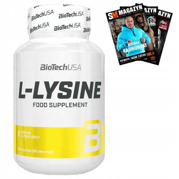 BIOTECH L-LYSINE 90 kaps L-LYSINE AMINO ACID EAA REGENERATION MUSCLE MASS