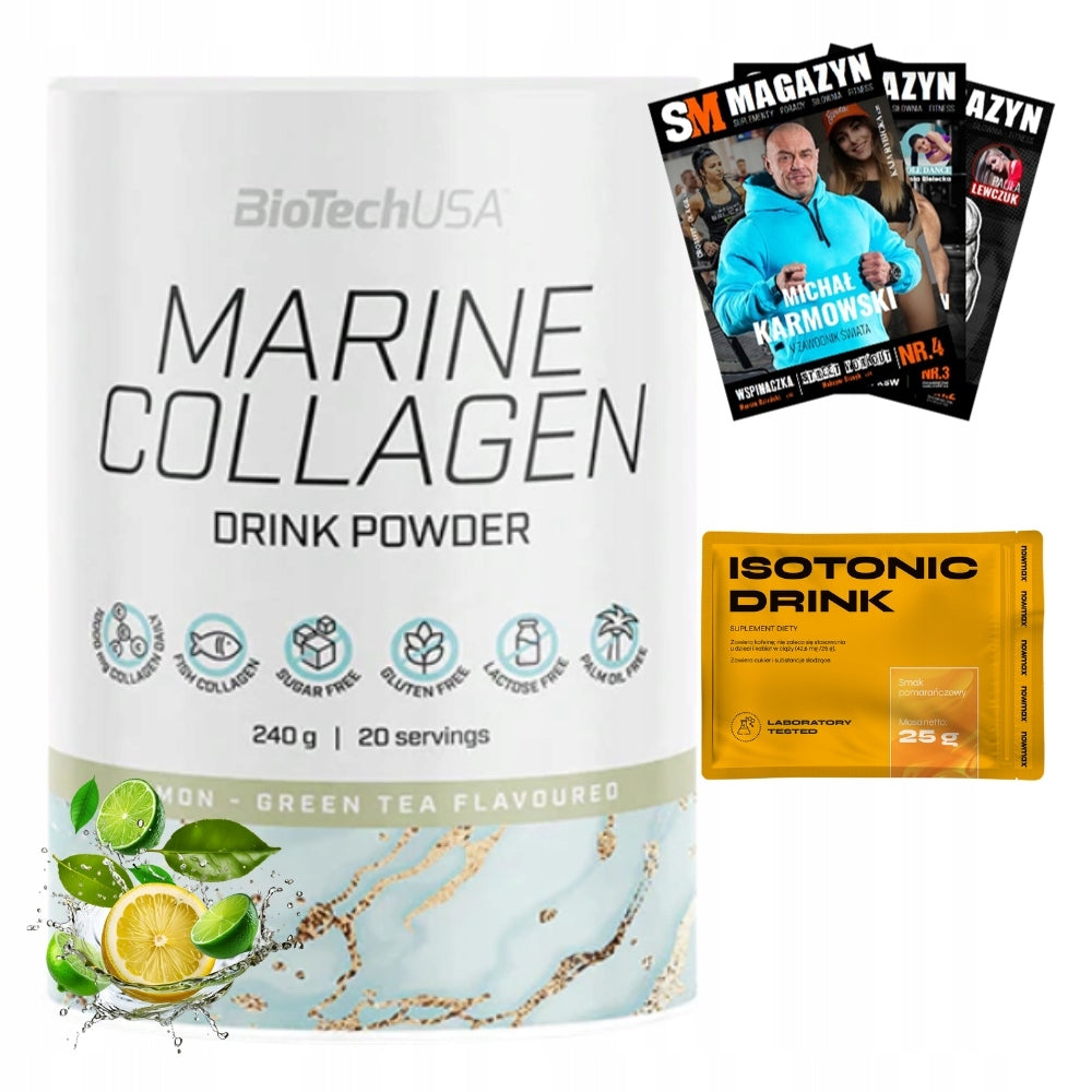 BIOTECH MARINE COLLAGEN HYDROLYSED COLLAGEN 240 G+ nowmax ISOTONIC DRINK
