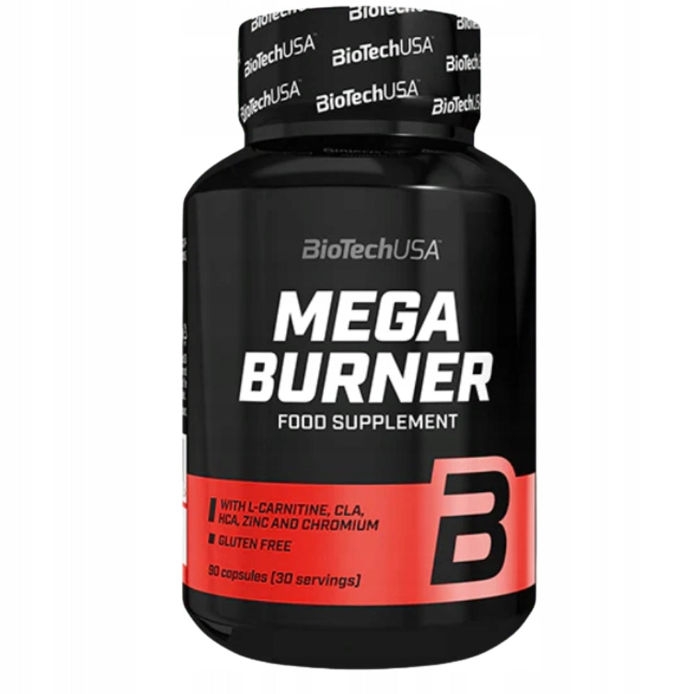 BIOTECH MEGA BURNER 90 kaps CARNITINE CLA DECAFFEINATED FORMULA +VITAMINS Expiration date at least six months from the date of purchase