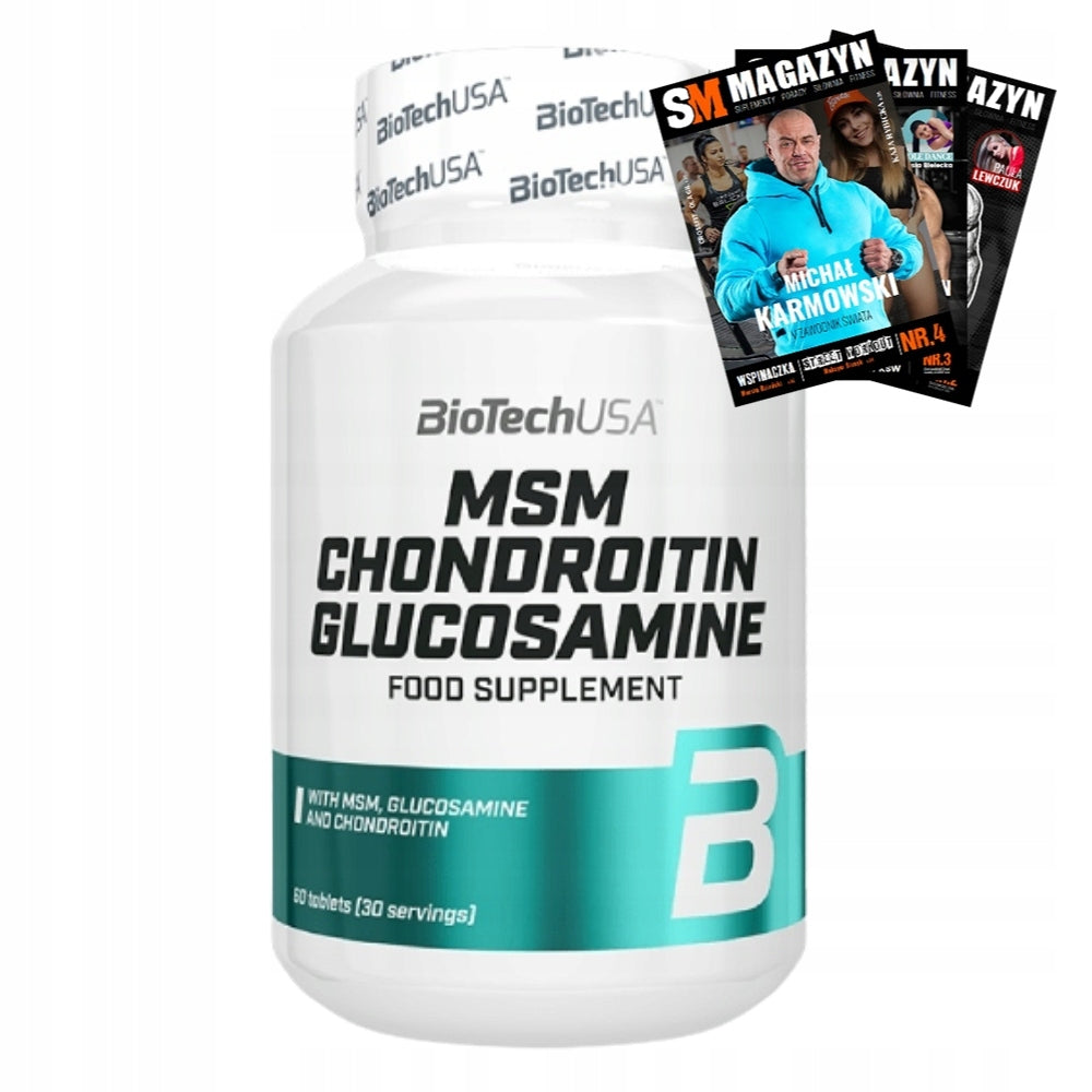 BIOTECH MSM CHONDROITIN GLUCOSAMINE 60 TABL – FOR RUNNERS JOINTS MUSCLES