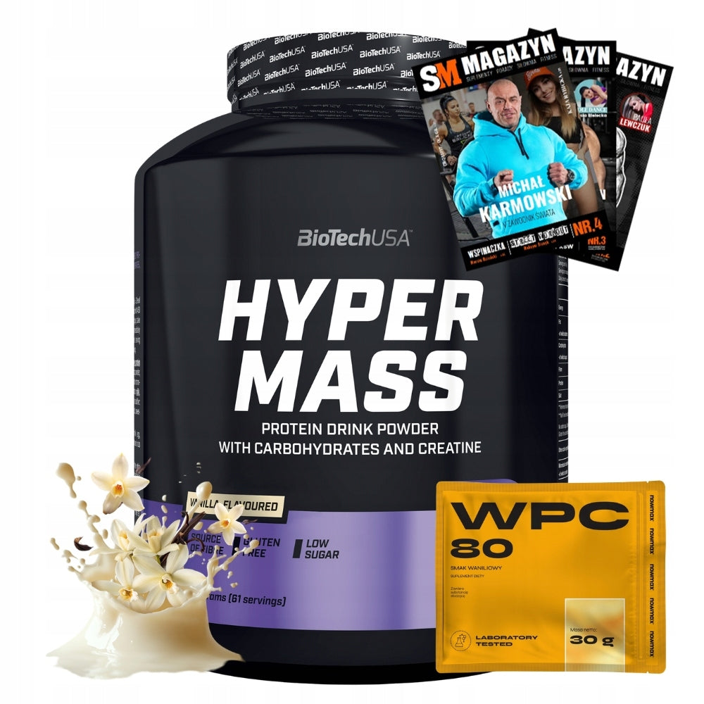 BIOTECH USA HYPER MASS 4000 g GAINER FOR MASS STRENGTH + NOWmax WPC 30 g