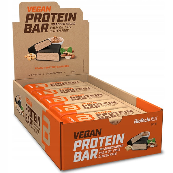 BIOTECH VEGAN PROTEIN BAR 50g x10 VEGAN VEGE Packaging status original