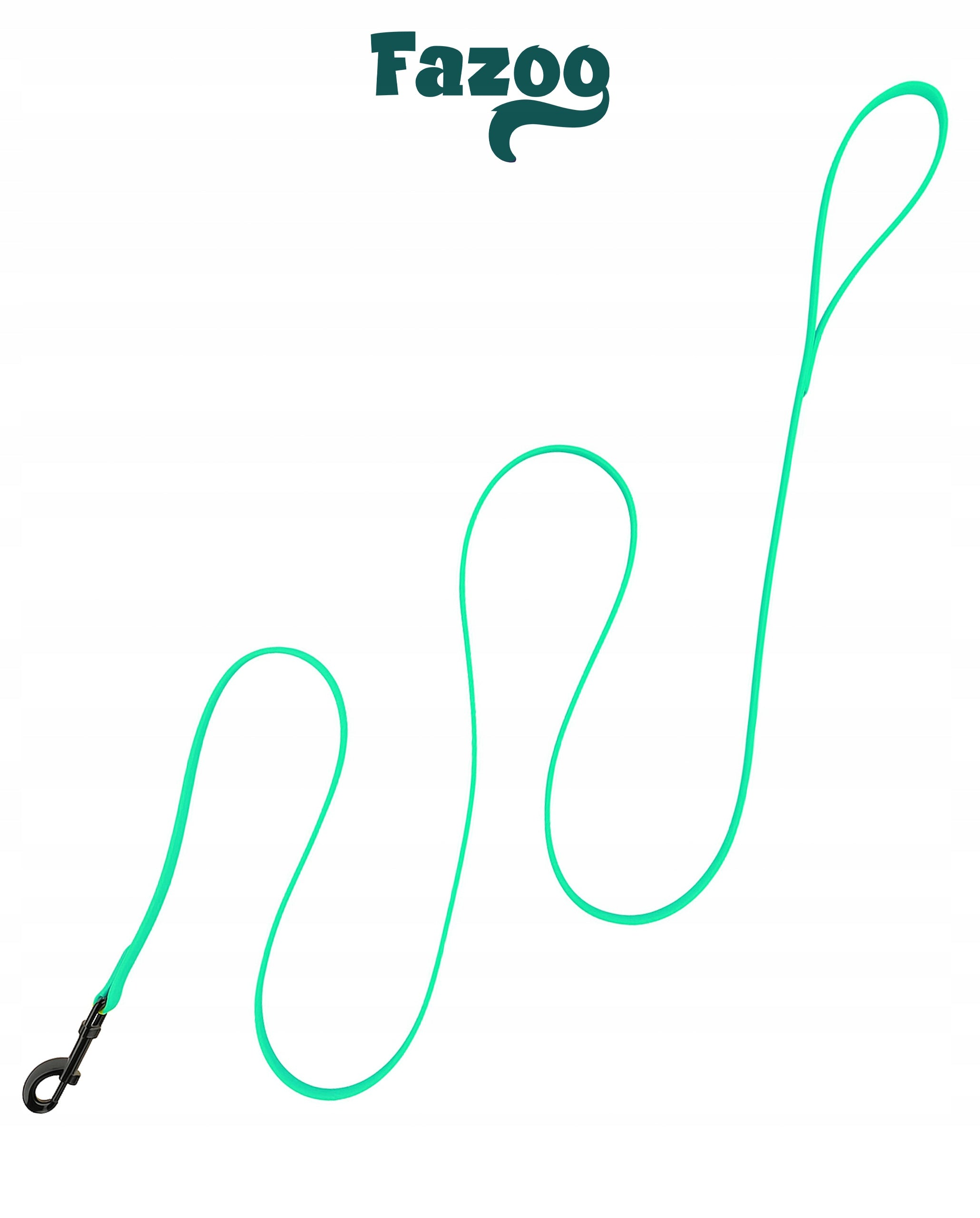 BIOTHANE LANYARD FOR DOG Rope Waterproof Training Tape 3m Turquoise 20mm Packaging status original