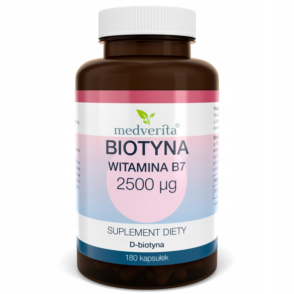 BIOTIN 2500 µg Vitamin B7 / H d-biotin - 180 capsules