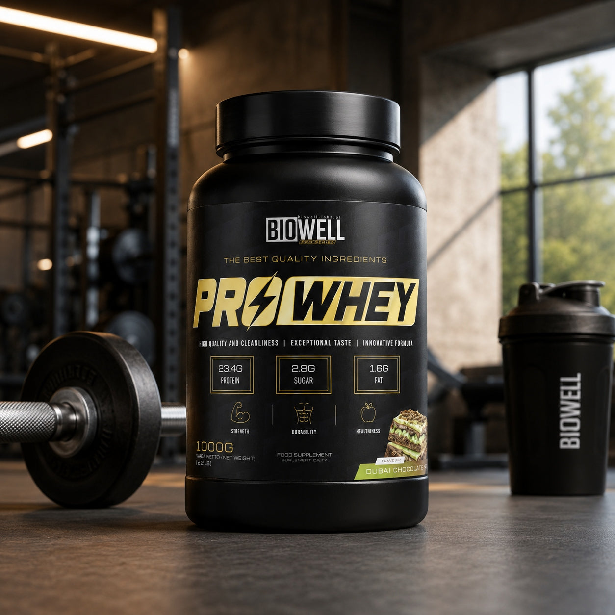 BIOWELL PRO WHEY PROTEIN 1000g Whey PROTEIN WPC Protein Conditioner 1 kg Packaging status original