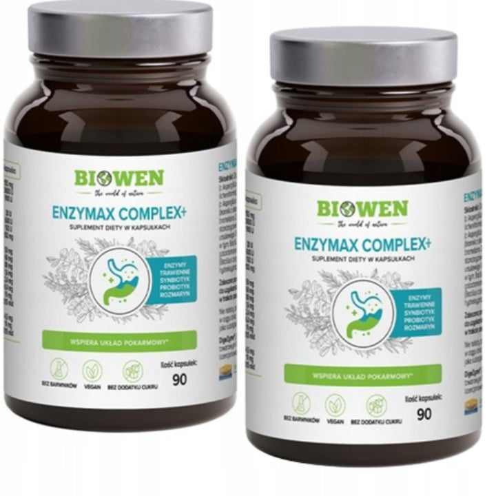 BIOWEN Enzymax Complex+ 90 capsules Digestive enzymes Fiber PROBIOTIC