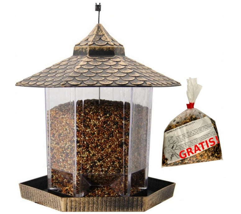 BIRD FEEDER HANGING FOR FOOD GRAIN