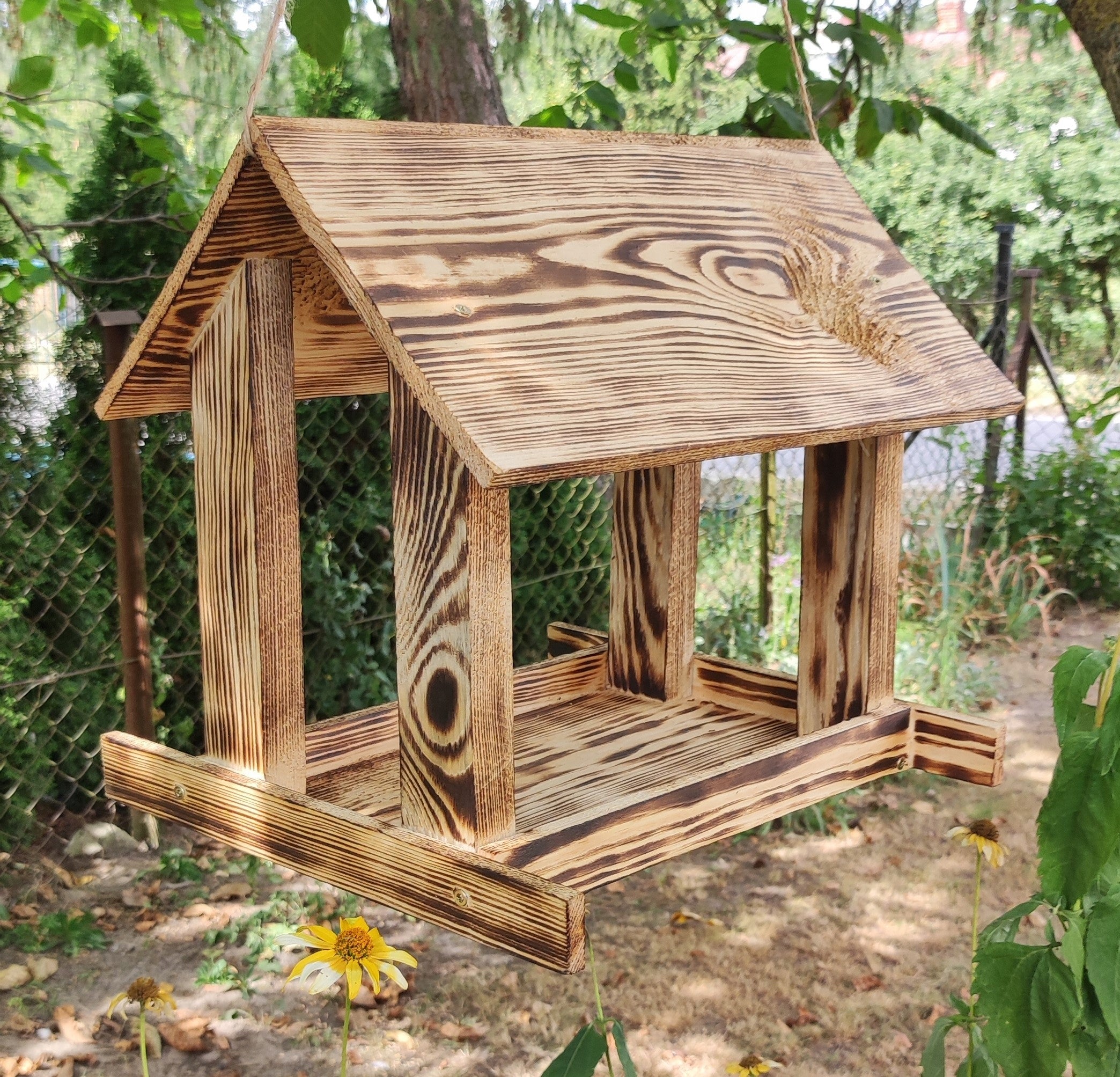 BIRD FEEDER WOODEN TAN TWISTED XXL LARGE Type nesting box (feeder)