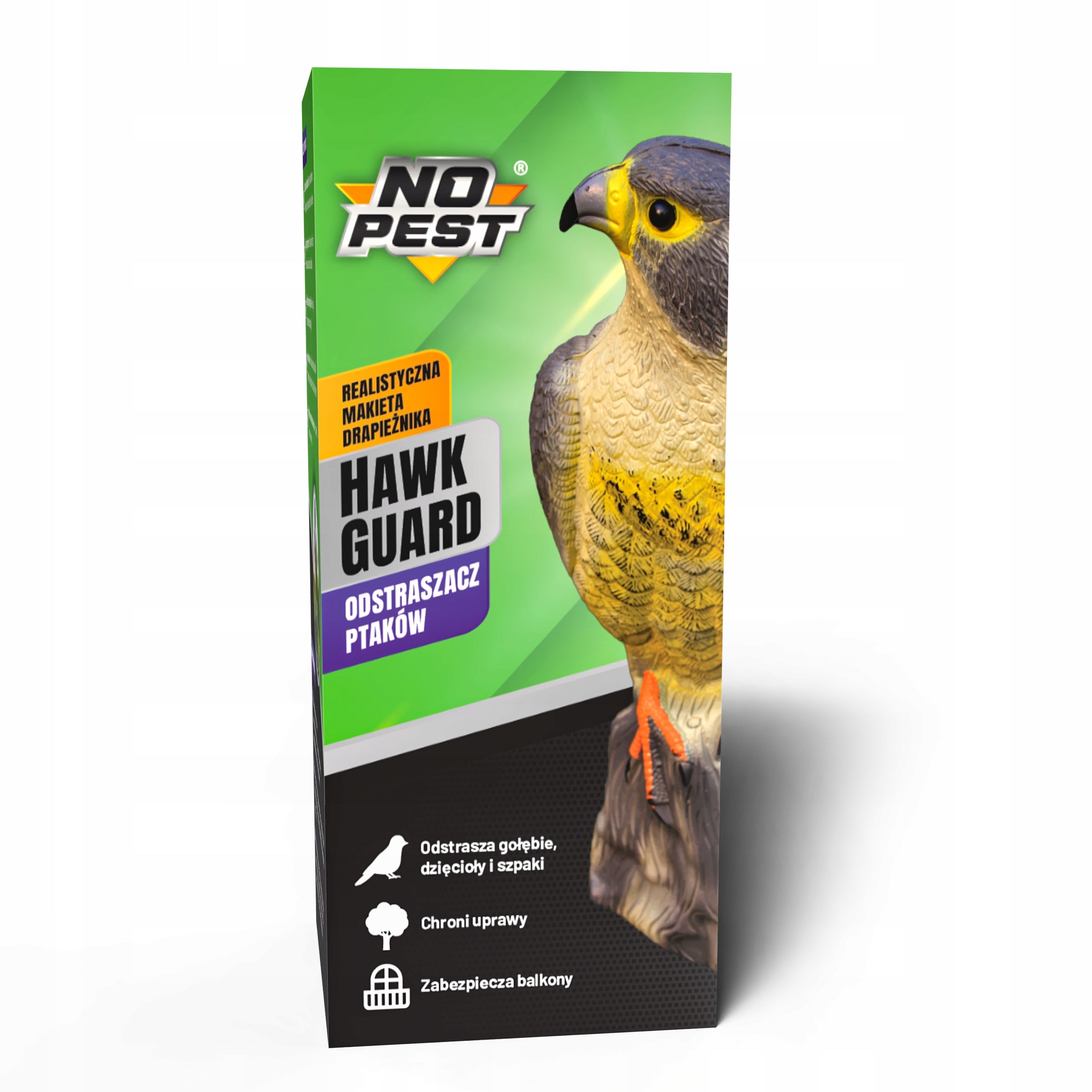 BIRD REPELLENT FALCON HAWK MOCK-UP FOR BIRDS WOODPECKERS SPARROWS NO PEST Packaging status original