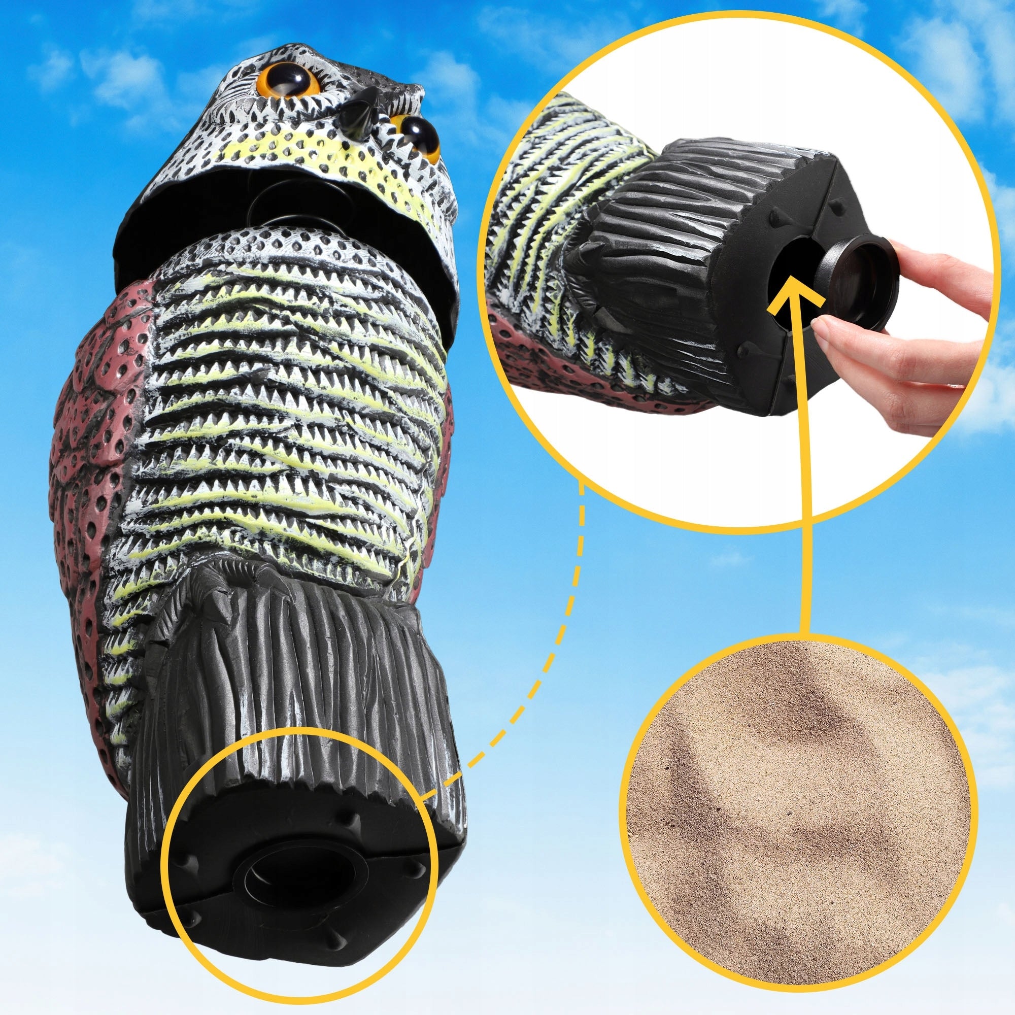 BIRD REPELLENT PIGEON STARLINGS FOR BIRDS OWL MOVING HEAD FOR GARDEN Batteries included no