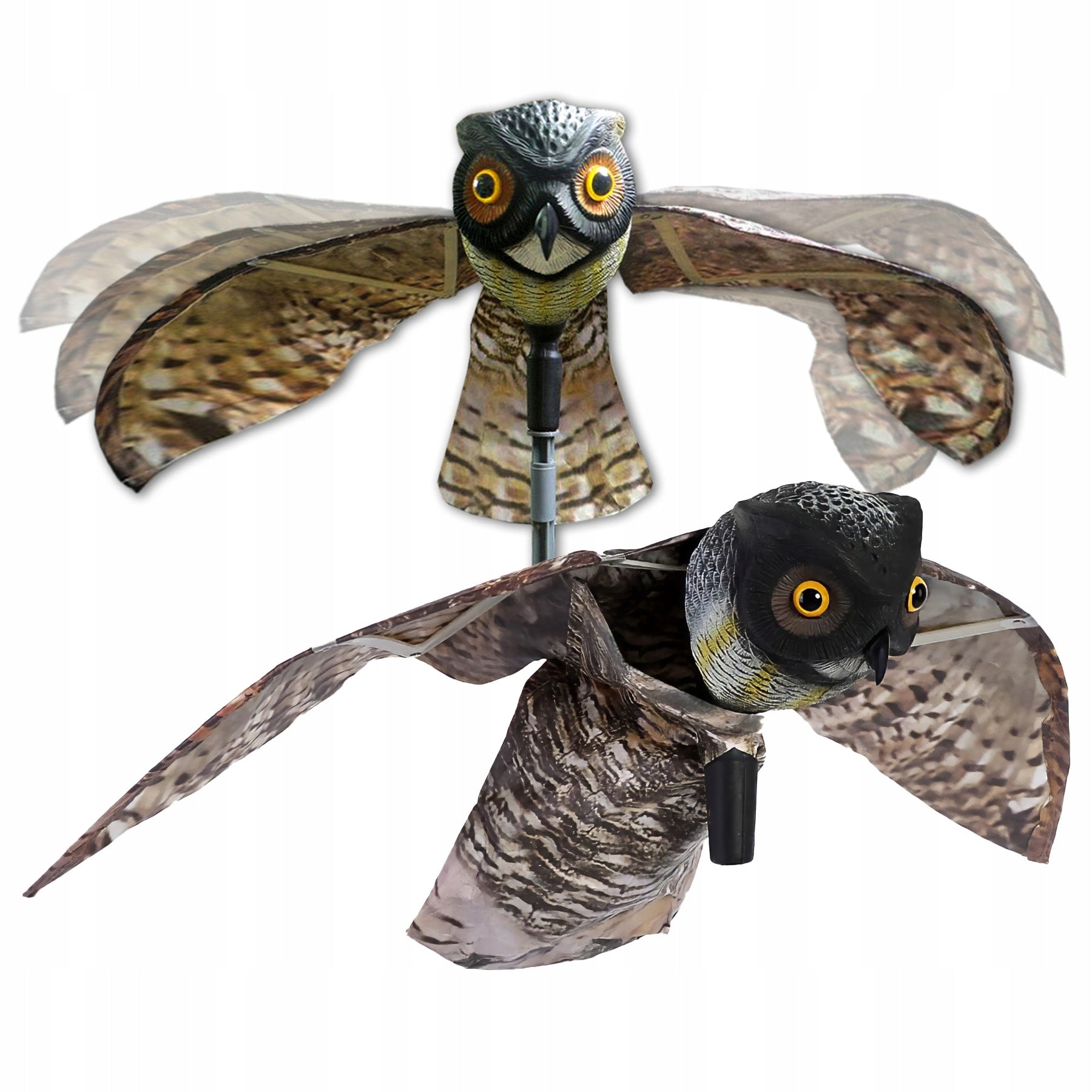 BIRD REPELLENT PIGEON STARLINGS SEAGULL OWL WITH MOVABLE WINGS NO PEST Manufacturer code ODSTRASZACZ PTAKÓW GOŁĘBI SZPAKÓW MEW