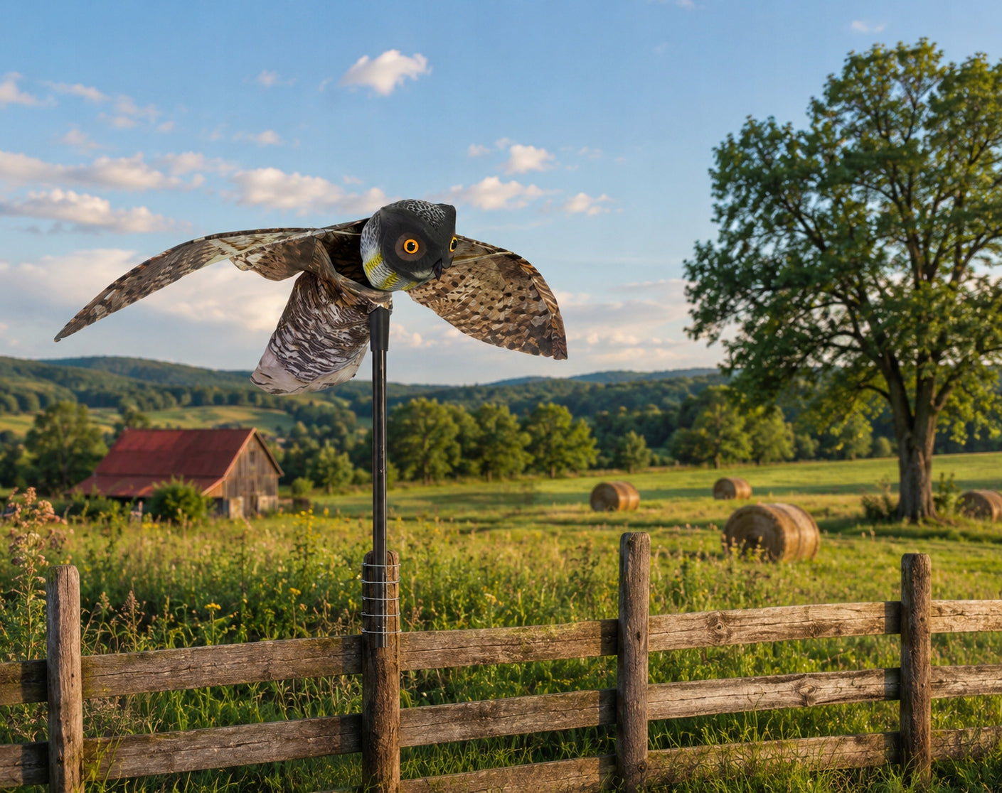 BIRD REPELLENT STARLING PIGEON GULL OWL WITH MOVABLE WINGS EAGLE Kind repellent