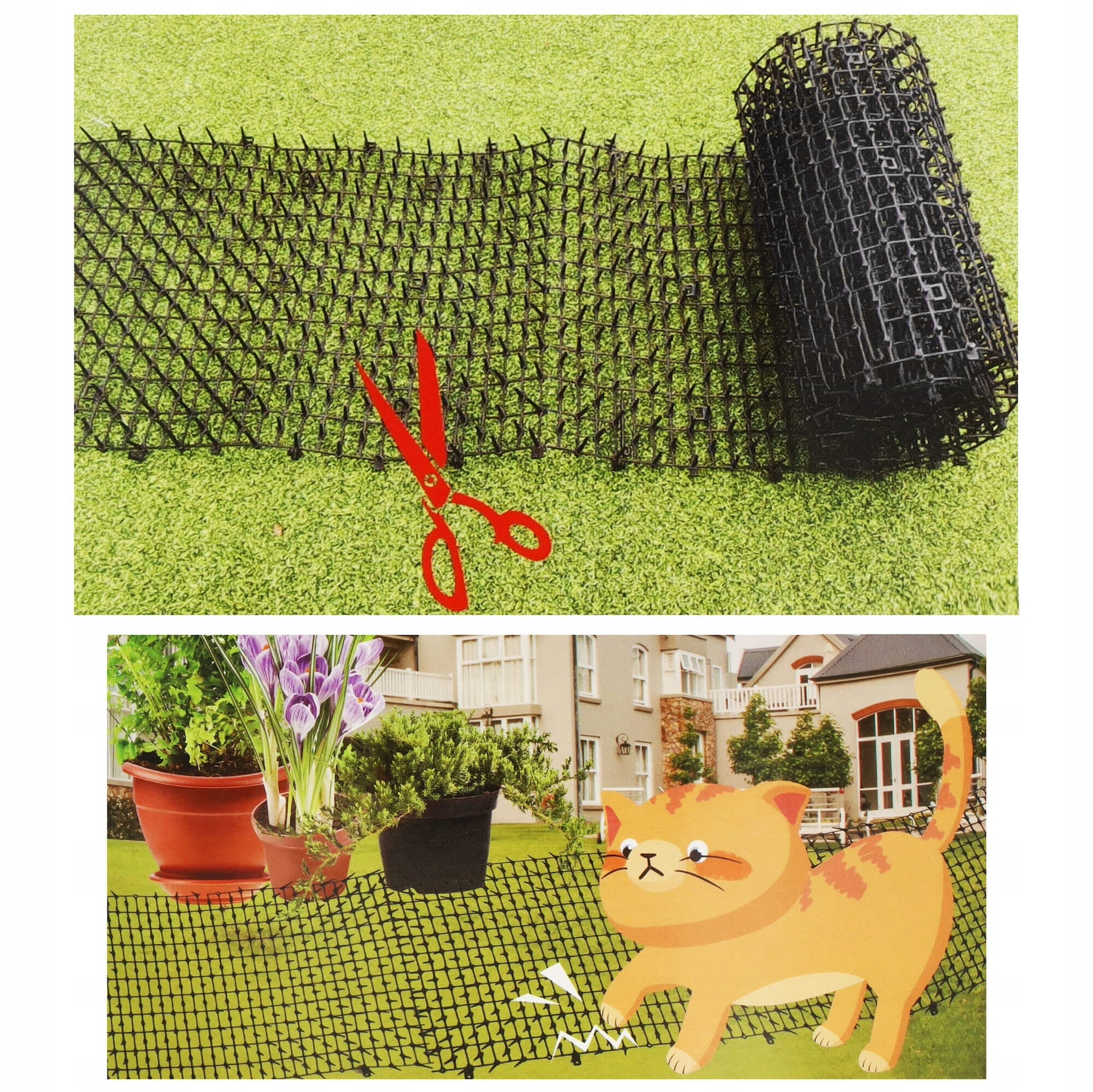 BIRD SPIKES CAT REPELLENT MAT DOGS DOES NOT HARM 200 x 30 cm Use Against cats dogs birds wild animals