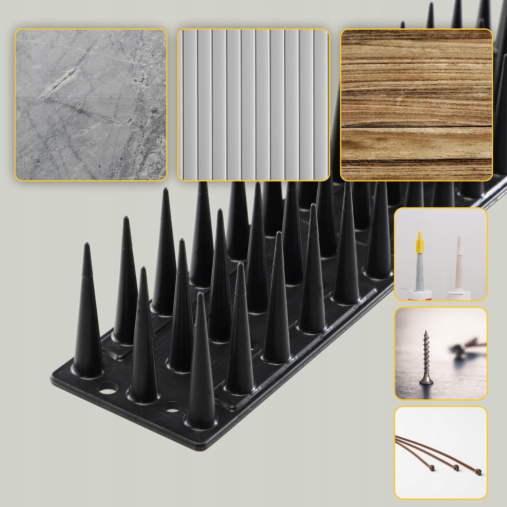 BIRD SPIKES PIGEONS AGAINST BIRDS 51 cm DENSE STRONG PLASTIC STRIP Manufacturer code K576_1
