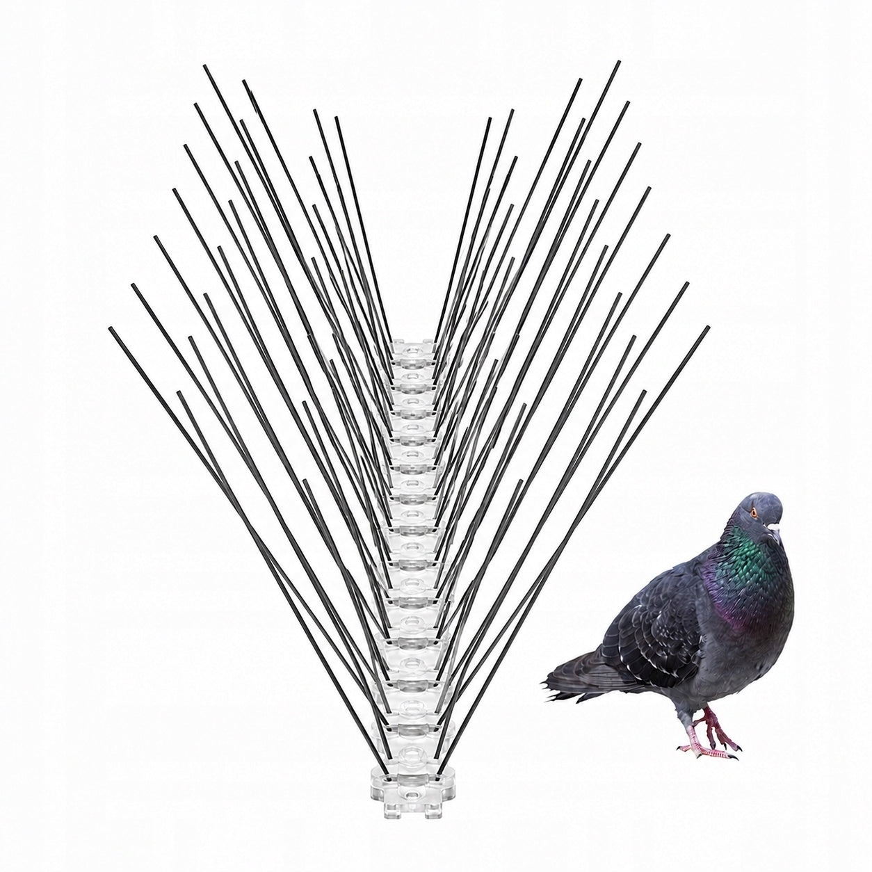 BIRD SPIKES PIGEONS VERY DENSE REPELLENT STAINLESS 40 SPIKES 50cm Brand Tryton
