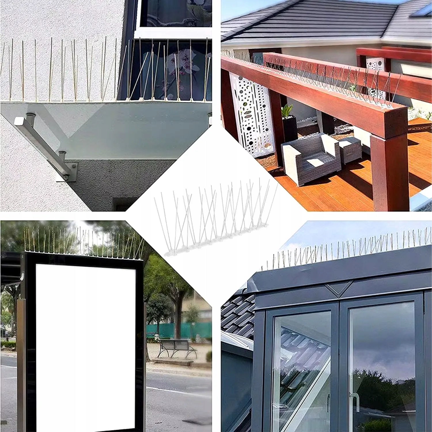 BIRD SPIKES PIGEONS VERY DENSE REPELLENT STAINLESS 40 SPIKES 50cm Certificates of conformity CE