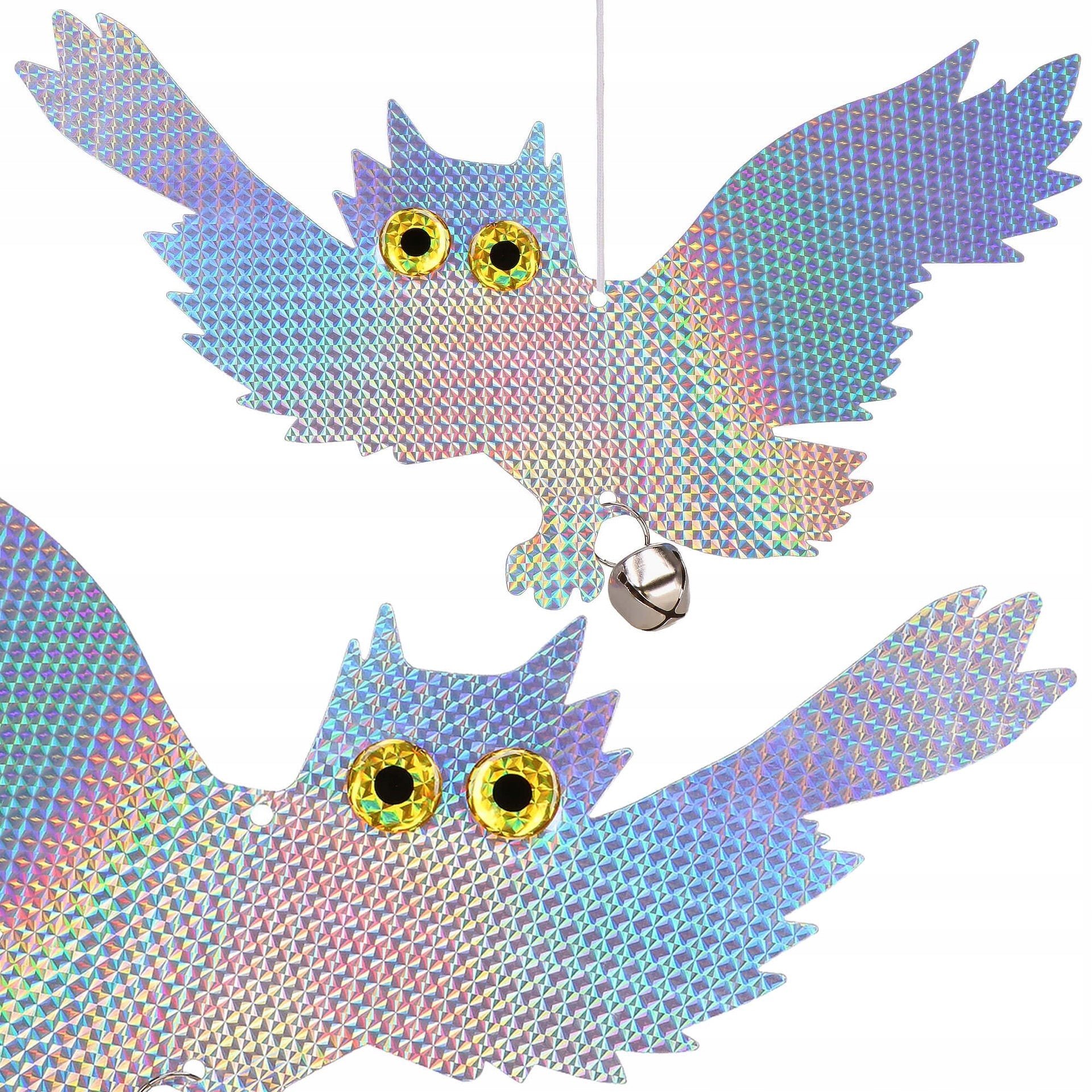 BIRD STARLING PIGEON REPELLENT REFLECTIVE OWL HANGING HOLOGRAM Packaging status original