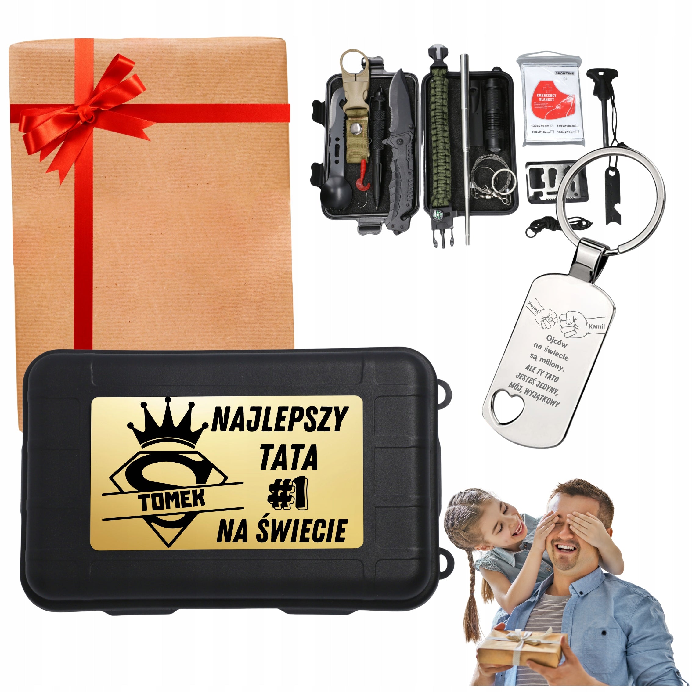 BIRTHDAY Gift Survival Set Keychain Immortal For DAD