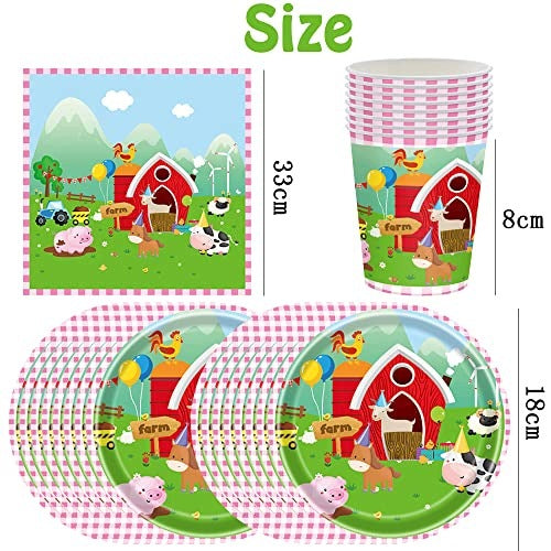 BIRTHDAY TABLEWARE PAPER ANIMALS FARM FOR CHILDREN 16 PEOPLE FOR BIRTHDAY Manufacturer code SWC5908151503232