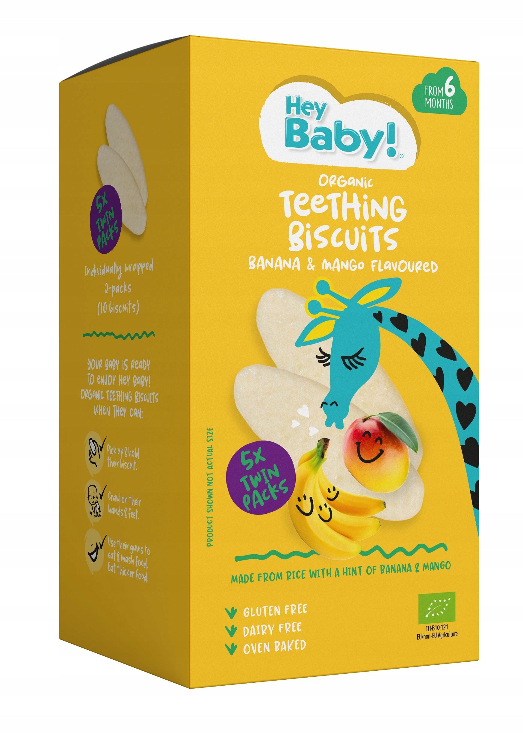 BISCUITS FOR TEETHING MANGO BANANA FROM 6 MONTHS BIO 21G Brand Hey baby!