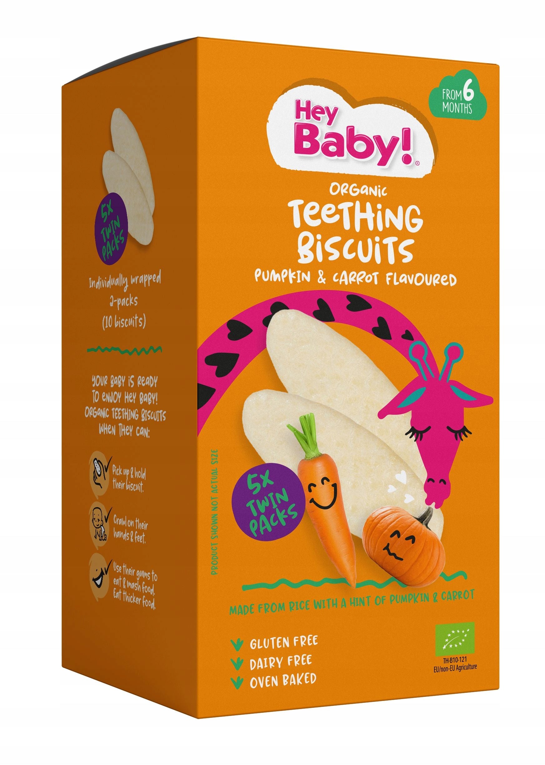 BISCUITS FOR TEETHING PUMPKIN CARROT FROM 6 MONTHS BIO 21G Brand Hey baby!