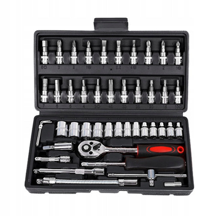 BIT SOCKET WRENCH SET RATCHET ADAPTERS SOCKET WRENCHES 46PCS Number of items in the set 46