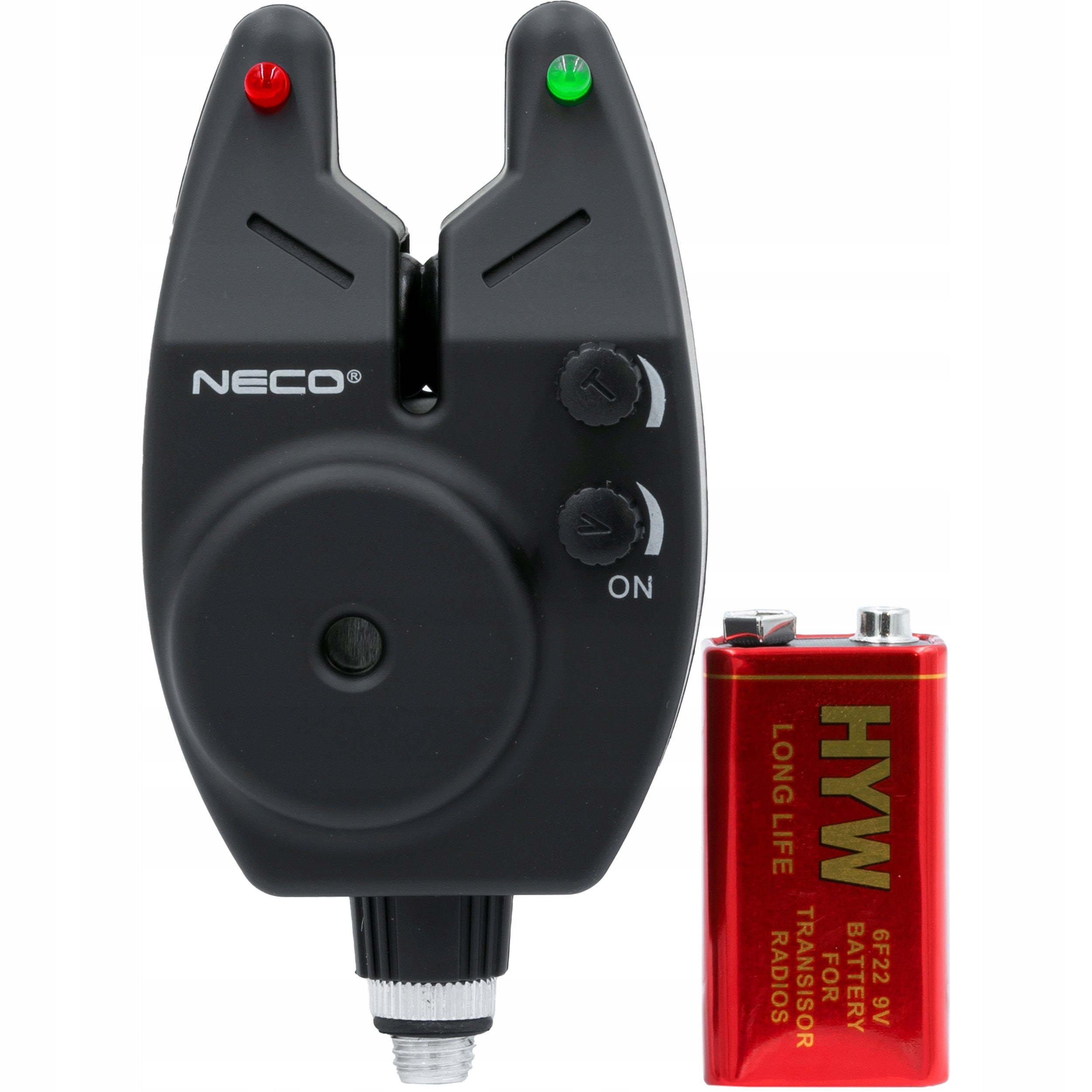 BITE ALARM NECO BASE CX1 RUBBERIZED + BATTERY 9V CARP GROUND Packaging status original