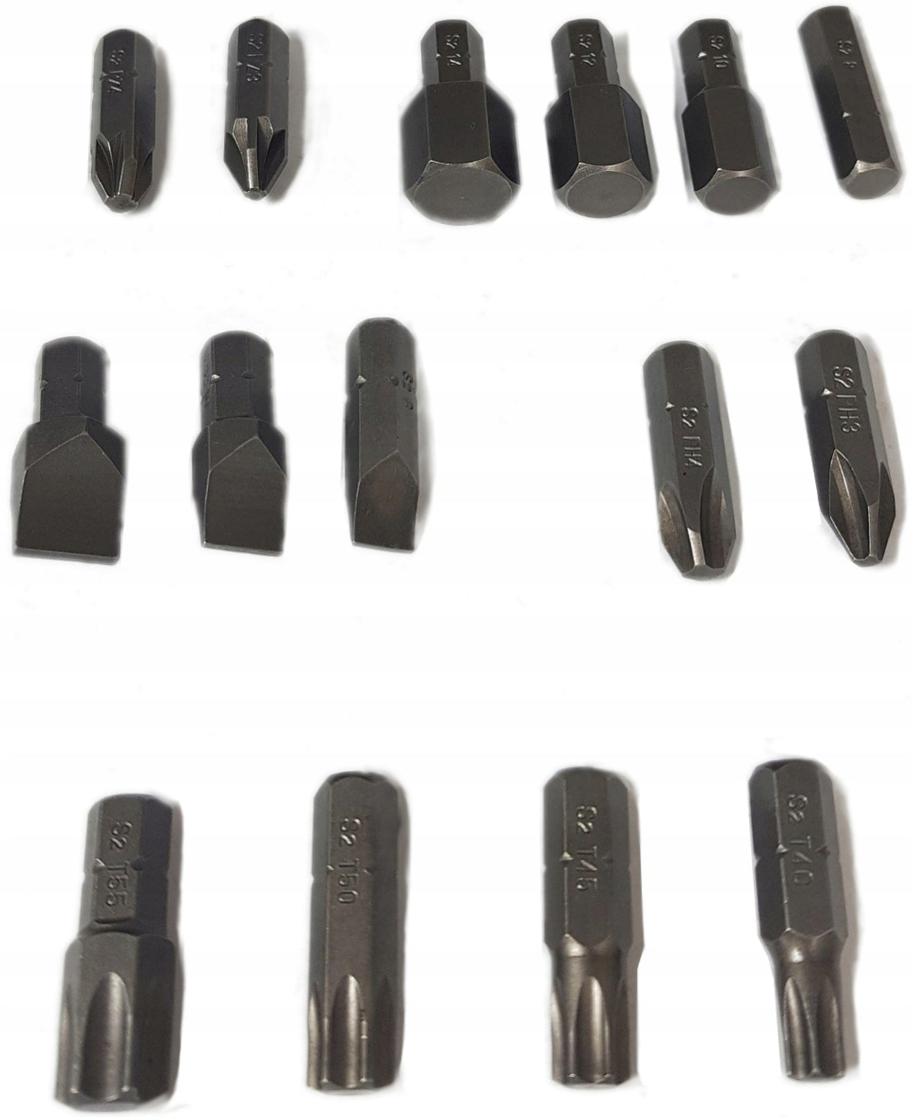 BITS 5/16 x 30MM TORX PZ PH SL HEX - SET OF 15 YATO YT-A00159 EAN (GTIN) 5906924946453