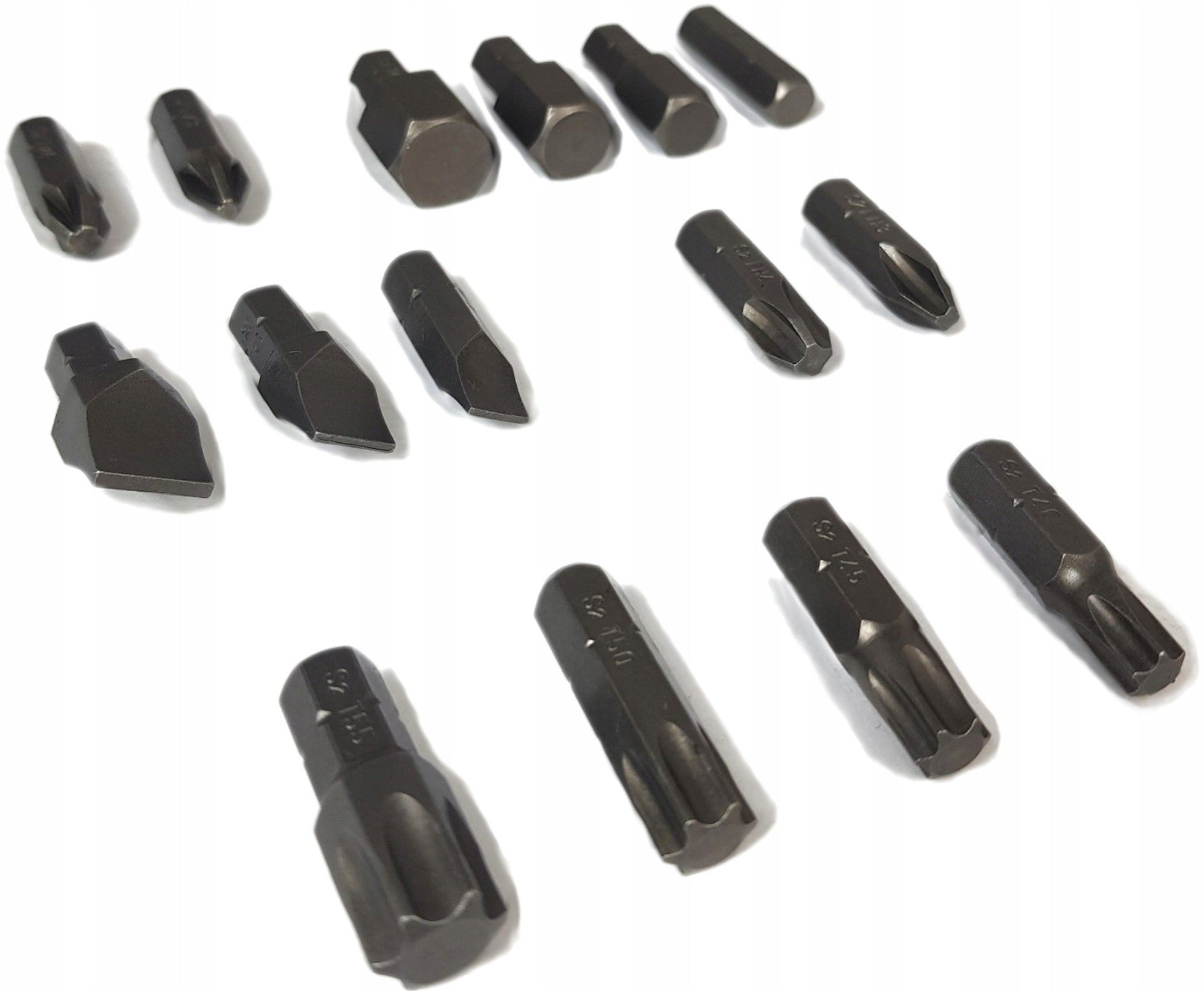 BITS 5/16 x 30MM TORX PZ PH SL HEX - SET OF 15 YATO YT-A00159 Manufacturer code YT-A00159