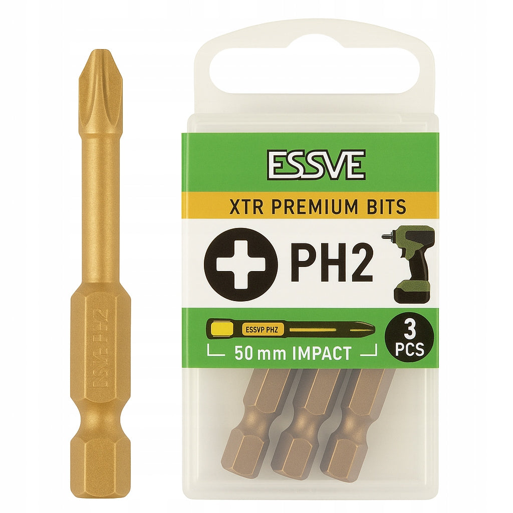 BITS ESSVE XTR PH2 50mm impact 3pcs.