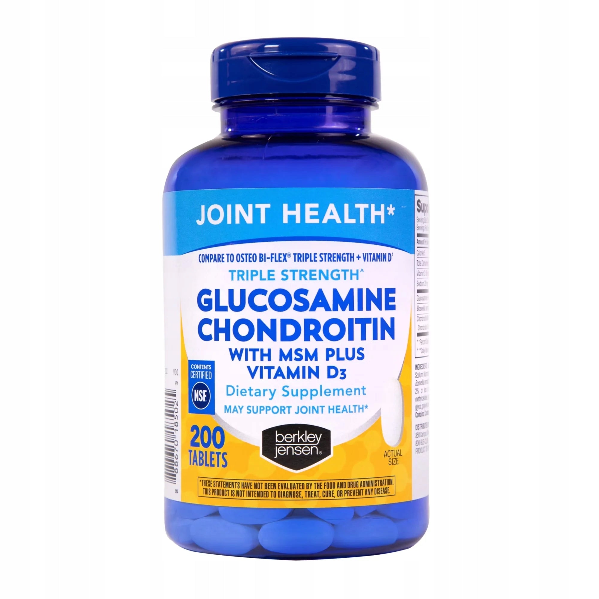 BJ's Triple Strength for Joint Health Glucosamine Chondroitin 200 Tablets