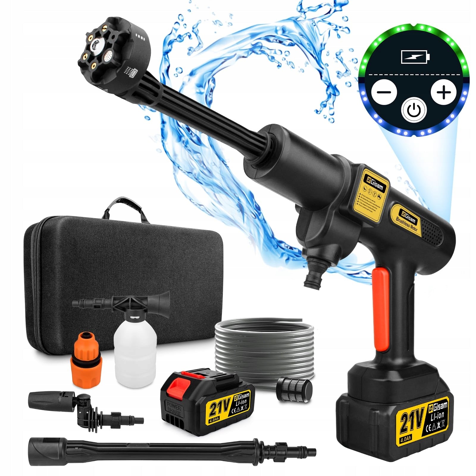 BJ796 Cordless Pressure Washer Gisam Foam Sprayer