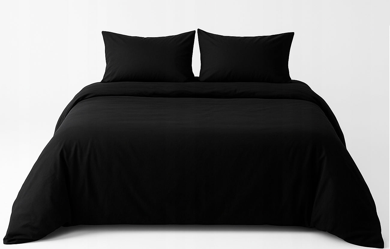 BLACK BEDDING 160X200 + Pillowcases 70x80 - Set Manufacturer PL