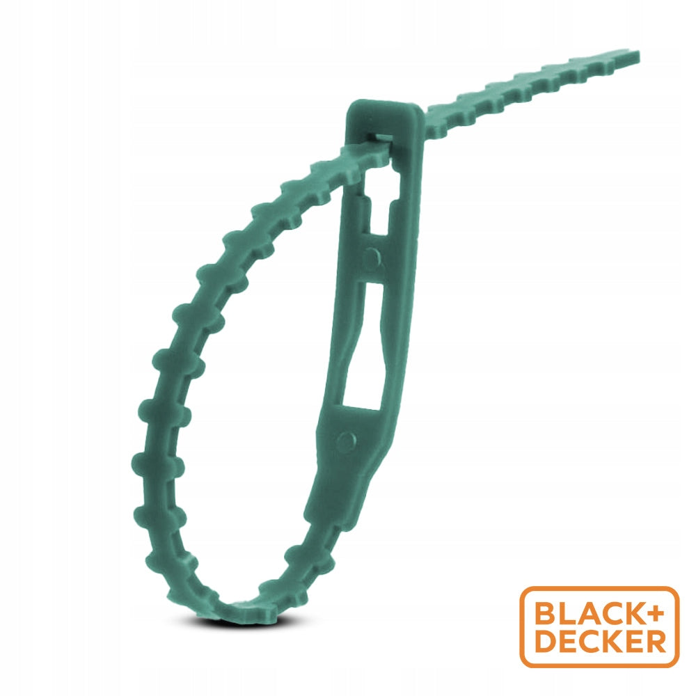 BLACK DECKER 13CM CLAMPS FOR STEM SHOOT FLOWER PLANTS 100 PCS. Color green