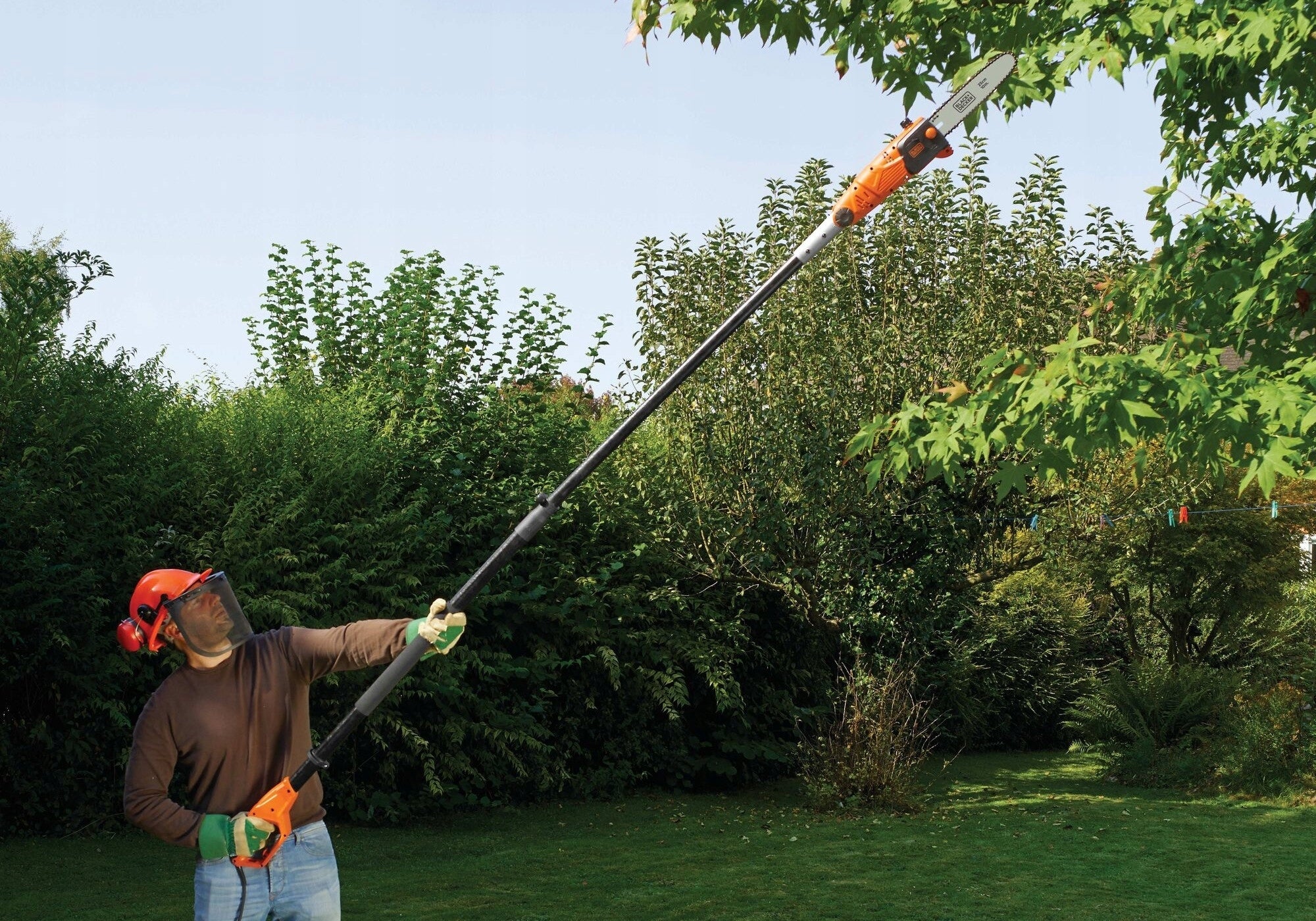 BLACK DECKER Chainsaw 800W 25cm PS7525 Boom Saw 2,7m Chain manufacturer Black&Decker