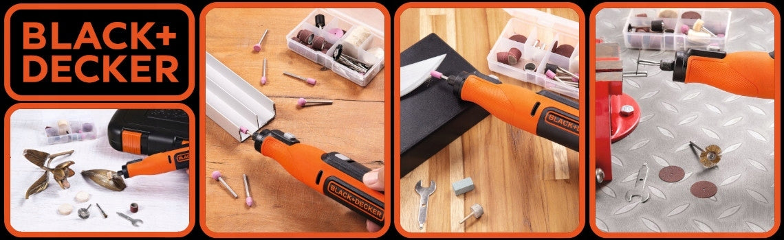 BLACK DECKER Multifunction rotary grinding machine 7.2V accessories 37el. BCRT8I EAN (GTIN) 5035048741412