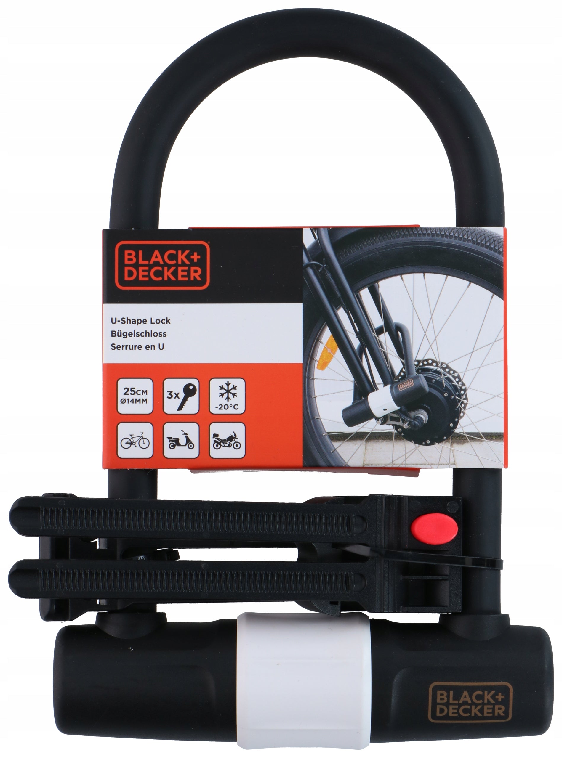 BLACK+DECKER bicycle protection BICYCLE LOCK U-LOCK 14 mm x 25 cm