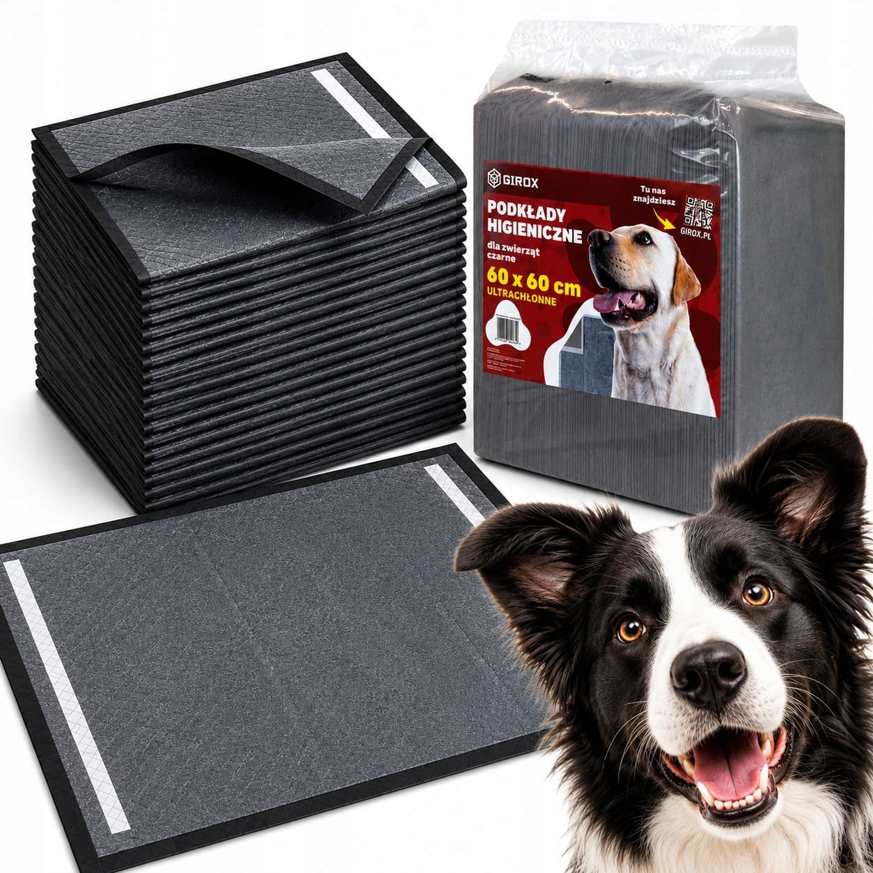 BLACK DOG FOUNDATIONS 60x60 100 PIECES DISPOSABLE MATS GREY HYGIENIC
